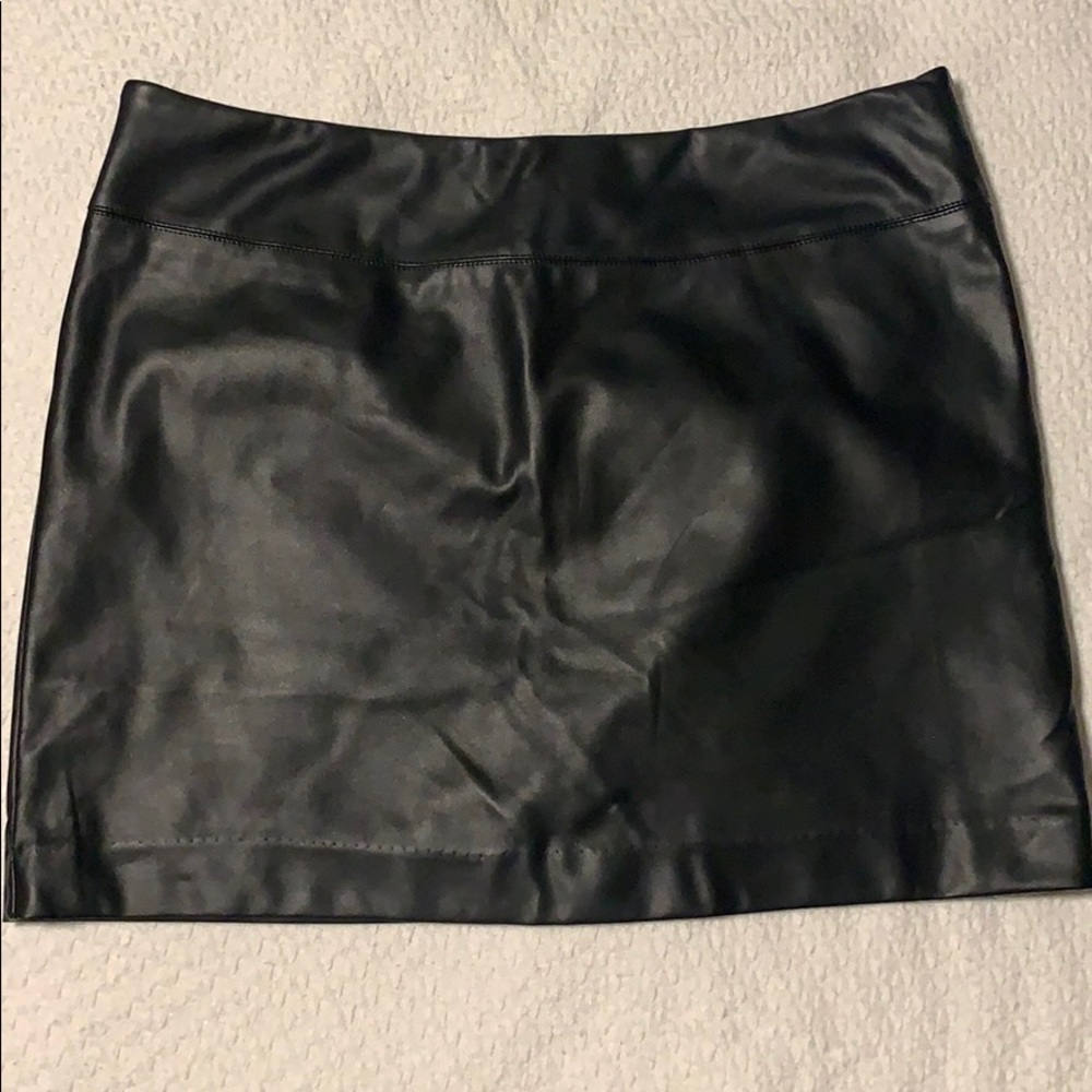 Eric + Lani Faux Leather Skirt